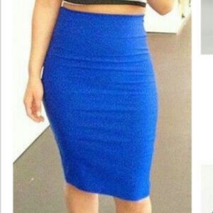 Royal blue pencil skirt. Rarely worn. Bright, beautiful, flattering!!